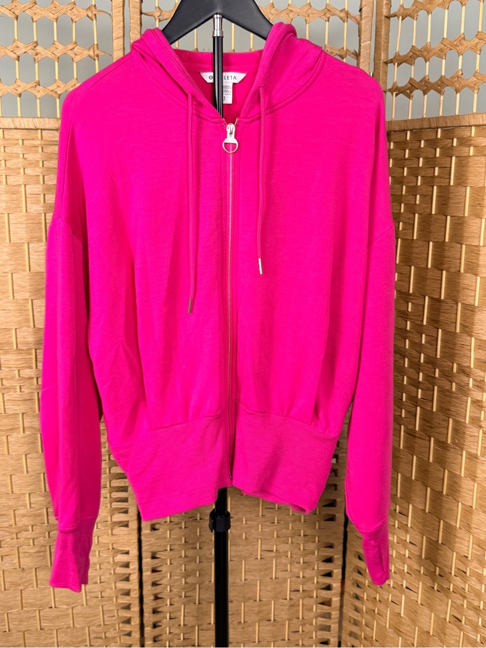 #313 Athleta Balance Full Zip Sweatshirt Pink Size Small